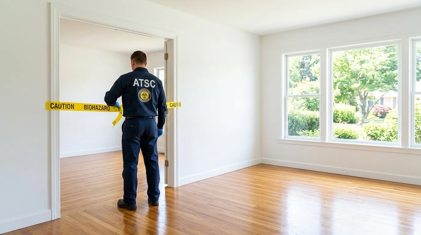 Certified biohazard cleanup crew performing Decomposition Cleanup in Rosaryville